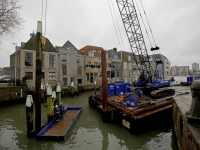 Werkzaamheden tijdelijke brug Nieuwe Haven Dordrecht