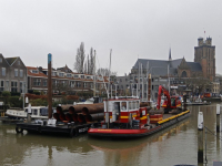 Werkzaamheden tijdelijke brug Nieuwe Haven Dordrecht