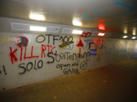 Tunnel Octant vol graffiti