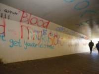 Tunnel Octant vol graffiti