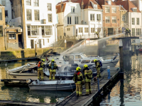 Explosies op plezierjacht Wijnhaven Dordrecht