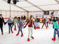 Winterwonderland met ijsbaan in Papendrecht