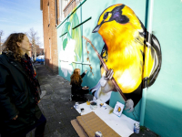 Kunstproject Vogelplein in volle gang Dordrecht
