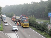 ongeluk met vrachtwagen A4