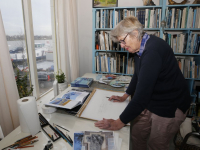 Karla Kaper met de waterbus Dordrecht