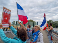 Boerenprotest op viaduct A16 Simon de Danserweg Dordrecht