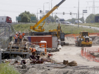 Werkzaamheden herinrichting A15 rondweg N3 in volle gang Papendecht