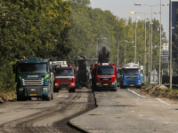 Asfalt weg schrapen Rondweg N3 Dordrecht