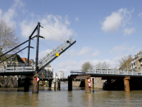 Testsessies tijdelijke brug Engelenburgerbrug Dordrecht