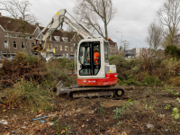 Bossschages worden weggehaald Weizigtpark Dordrecht