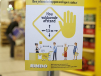 Hou voldoende afstand Jumbo Sterrenburg Coronavirus Dordrecht