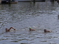 Zwemmers uit Varna zwemmen in Dordtse haven